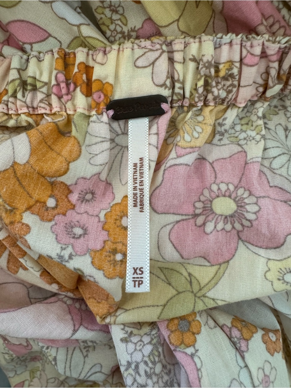 Free People Floral Tiered Maxi Dress - Pink & Orange Accents - Picture 5 of 5